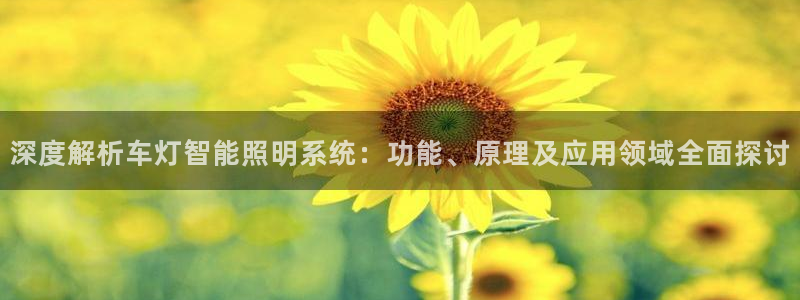 千亿国际唯一平台:深度解析车灯智能照明系
